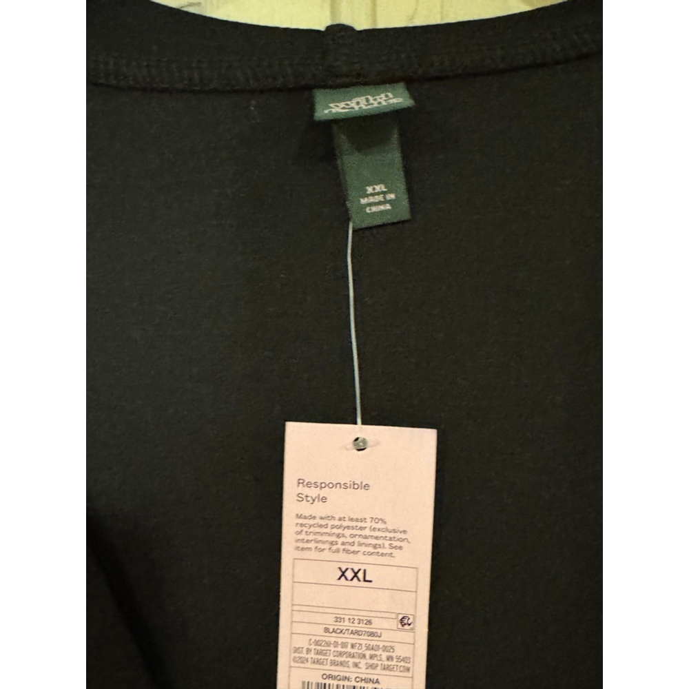 Wild Fable Long Sleeve Midi Dress Black Size XXL - Picture 2 of 9